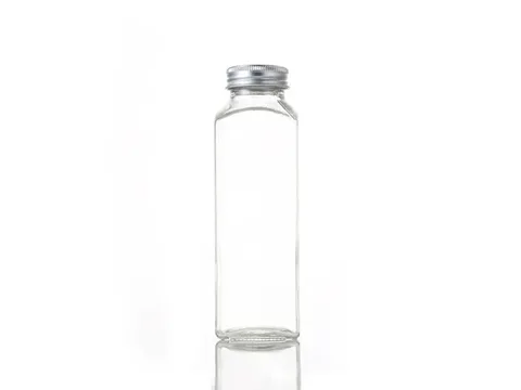 Square Glass Bottles Juice Storage Containers