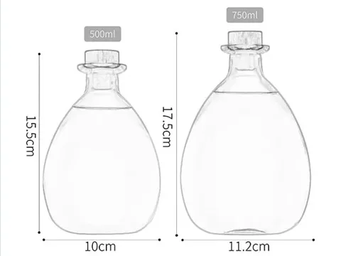Glass Liquor Bottles With Lids — view 4