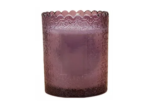 Stained Glass Candle Jars with Wave Edge — view 3