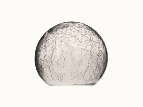 Clear Ice Glass Round Lampshade