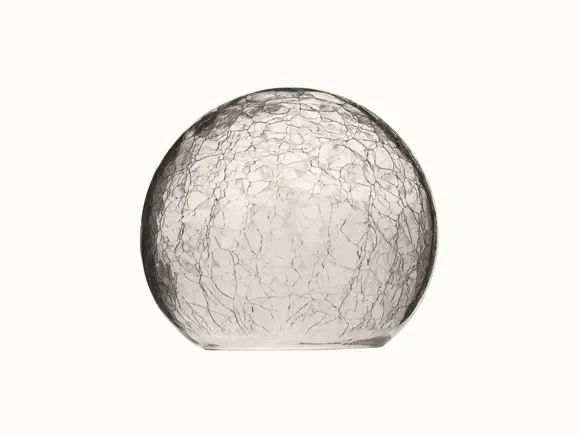 Clear Ice Glass Round Lampshade — main view
