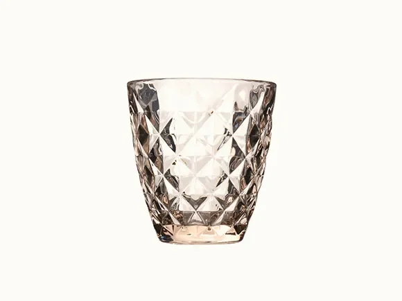 Pink/Yellow/Green Glass Water Cup — main view