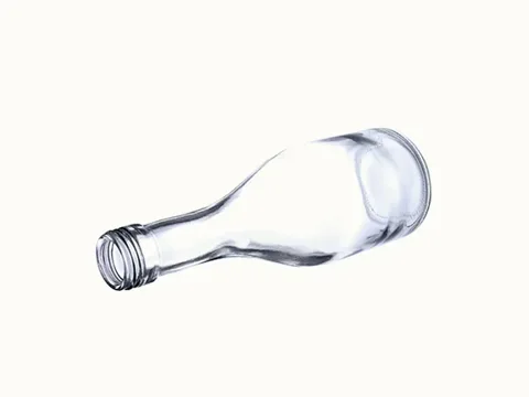 Clear Glass Bubble Water Bottle — view 4