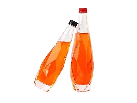 Glass Beverage Juice Water Bottle with Lids