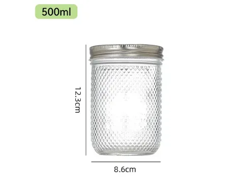 Wide Mouth Glass Pickle Jars With Metal Lids — view 3