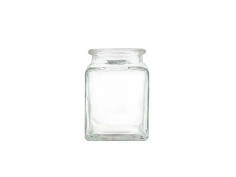 Square Small Glass Jars With Wood Cork — view 2