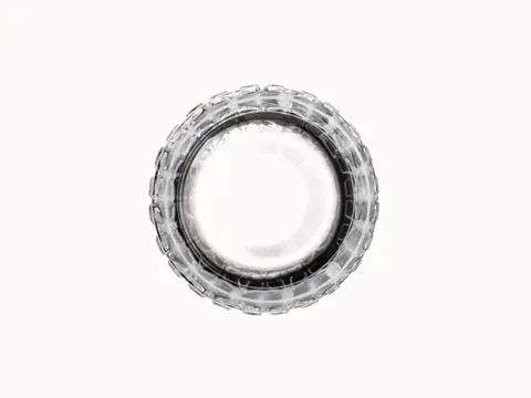 Clear Vintage Embossed Glass Candle Jars — view 2