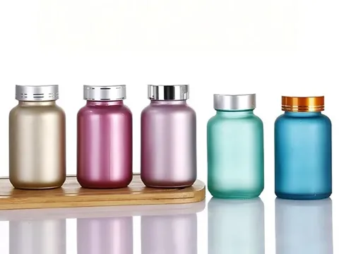 () Glass Pill Packer Bottles with Lids