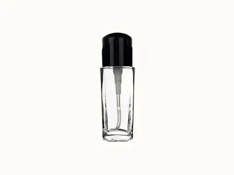 Clear Round Spray/Pump Glass Lotion Bottles — view 1