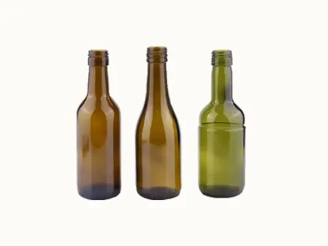 Mini Glass Champagne Wine Bottle