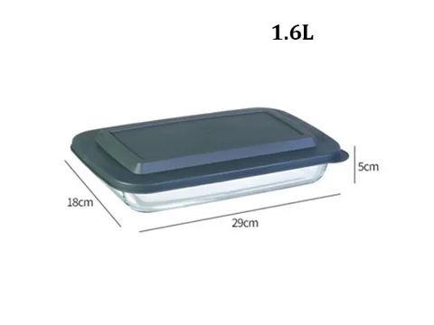 pcs Borosilicate Glass Baking Dishes Bakeware Sets With Lids — view 6