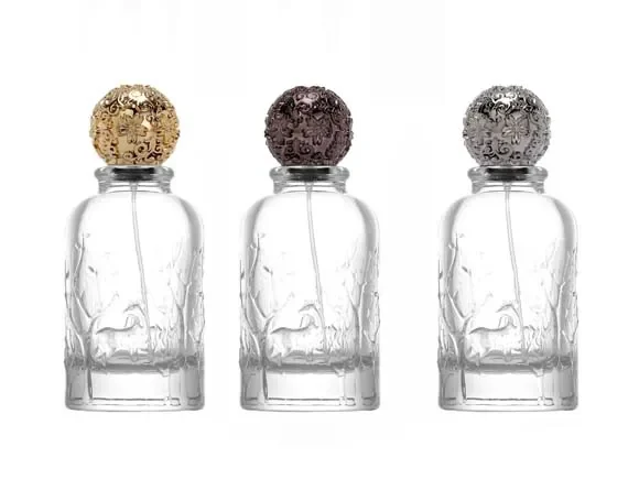 Round Perfume Bottles with Metal Cap — main view