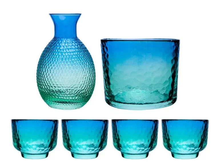 Gradient Blue Drinking Glasses Set — main view