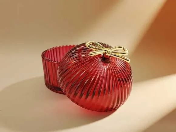 Round Glass Container Jar — main view