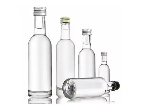 Long Neck Glass Whisky Liquor Bottle — view 1