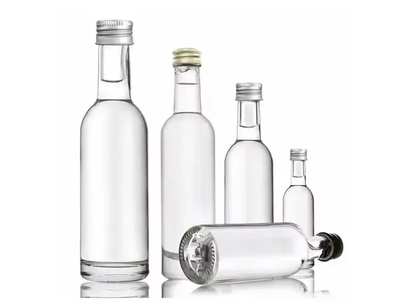 Long Neck Glass Whisky Liquor Bottle — main view