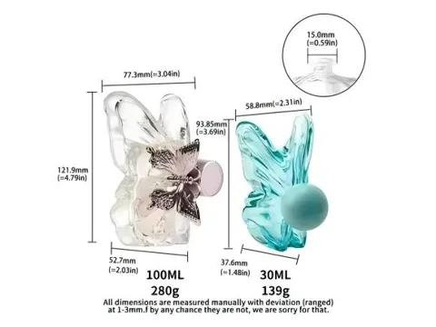 Glass Perfume Bottle Butterfly Style — view 2