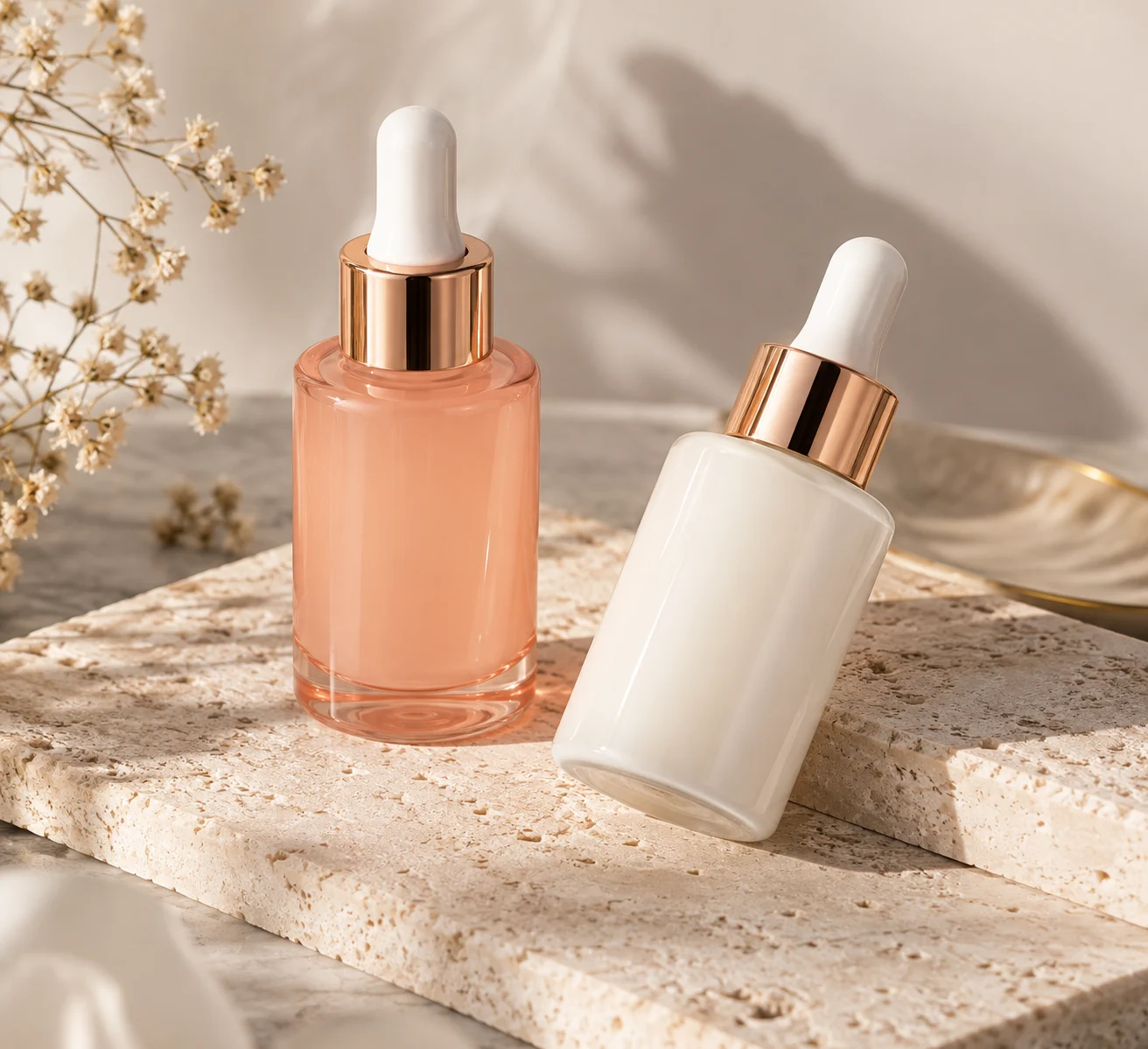 Glass Dropper Bottles — studio composition AS0023
