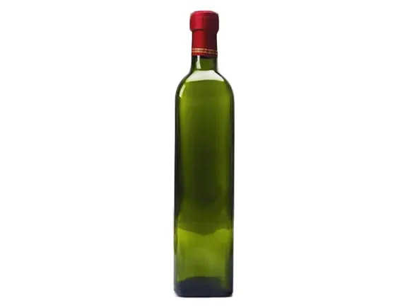Green Square Olive Oil Glass Bottles — main view