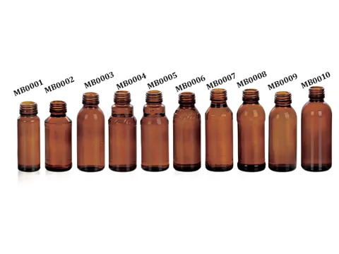PP28 Amber Glass Medicine Bottles — view 3