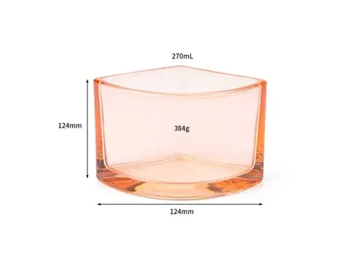 () Fan-shaped Glass Candle Jars Containers — view 3