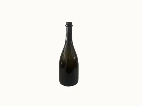 Small Dark Green Glass Champagne Bottle