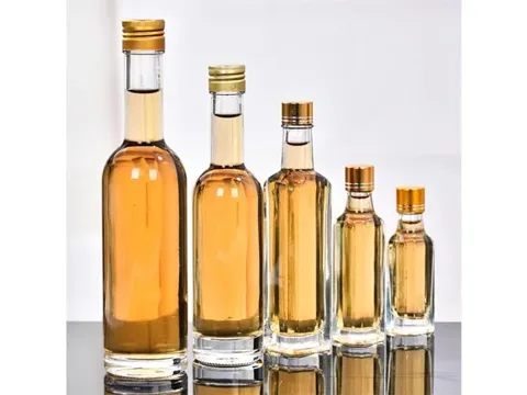 Glass Mini Olive Oil Bottles with Screw Caps — view 3