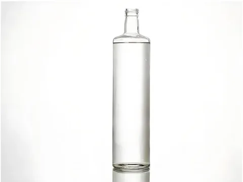 Clear Round Glass Olive Oil Bottle