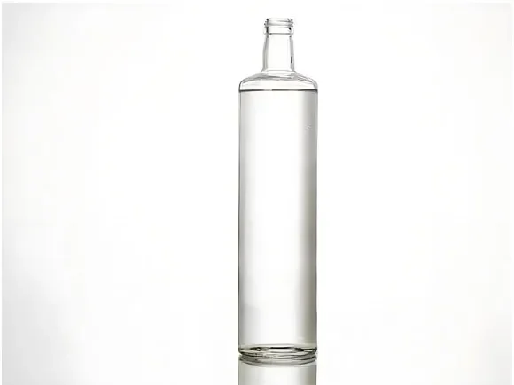 Clear Round Glass Olive Oil Bottle — main view