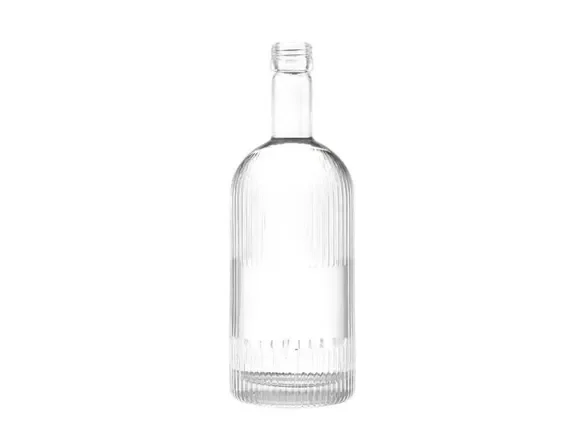 () Flint Glass Liquor Bottles Screw Neck — main view