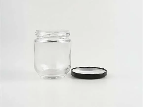 () Round Wide Mouth Glass Pickle Jar Contianer with — main view