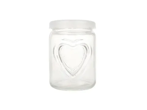 Heart-Shape Reusable Transparent Glass Bottles