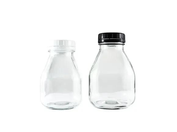 Cute Round Glass Juice Bottles — main view