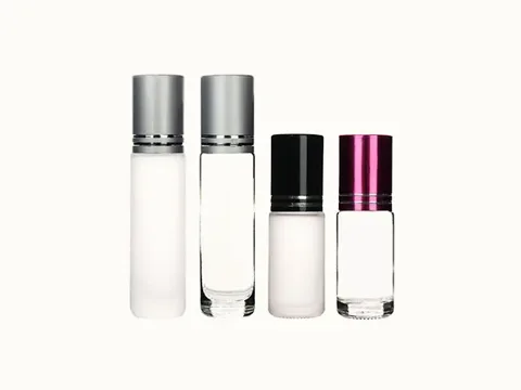 Clear Perfume/ Essential Oil Round Glass Bottles With Roller
