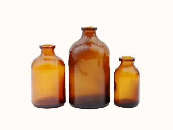 Amber Glass Apothecary Jars — main view