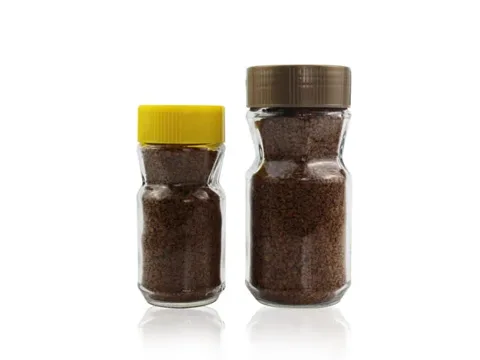 Glass Coffee Jars with Plastic Lids