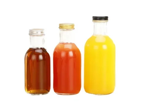 Round Glass Hot Sauce Stout Bottles