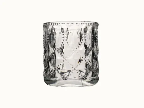 Clear Embossed Glass Cups — view 1