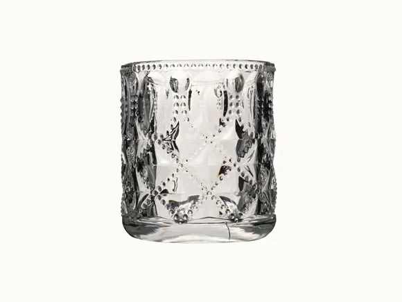 Clear Embossed Glass Cups — main view