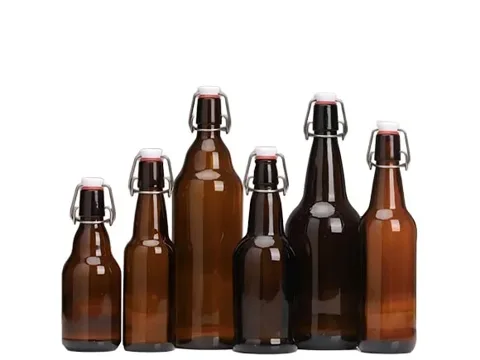 Brown Glass Swing Top Bottles