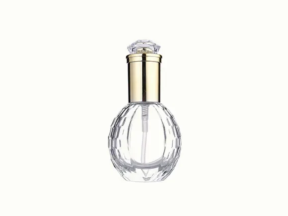 Highly polished Clear Glass Perfume Bottle — main view