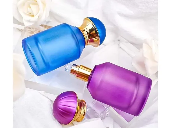 High End Noble Frosted Cylindrical Screw Top Perfume Spray — main view