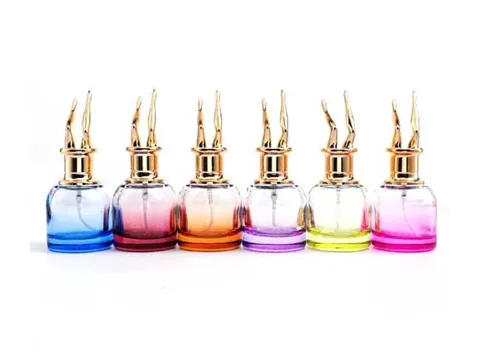 Multicolored Small Glass Bottles with Screw Cap — view 1
