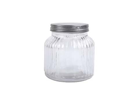 Ribbed Glass Jars with Meta Lids — view 4