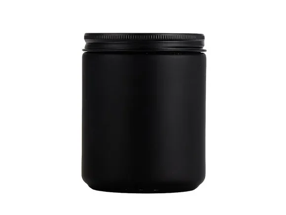 Matte Black / Green / Blue Glass Candle Jar — main view