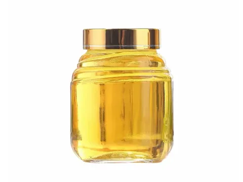 Cute Fat Glass Honey Jars — view 2