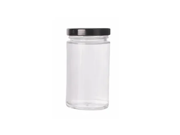 Round Transparent Tall Pickle Jar — main view
