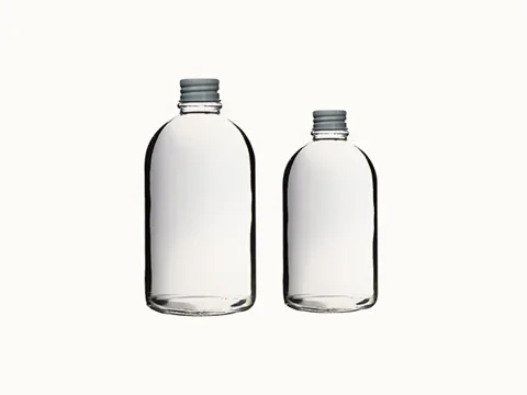 Clear Glass Juice Bottle — view 4