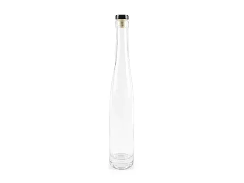 Clear Frosted Round Glass Spirit Bottles — view 1