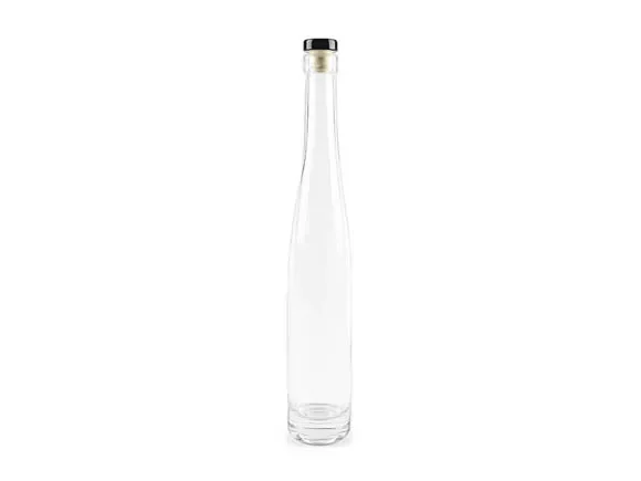 Clear Frosted Round Glass Spirit Bottles — main view
